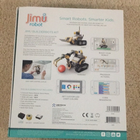 UBTECH JIMU Robot Builderbots Kit - App Enabled Stem Learning Robotic Kit (Used) - Picture 2 of 3